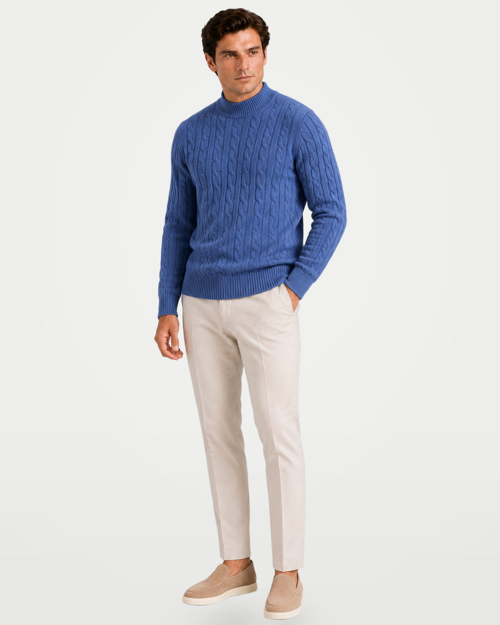 The Athletics Society | Men's Wool Cable Knit Sweater - 3
