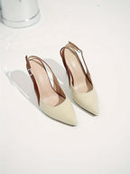 The Athletics Society | Women's Contrast Pointed Slingback Heels - 14