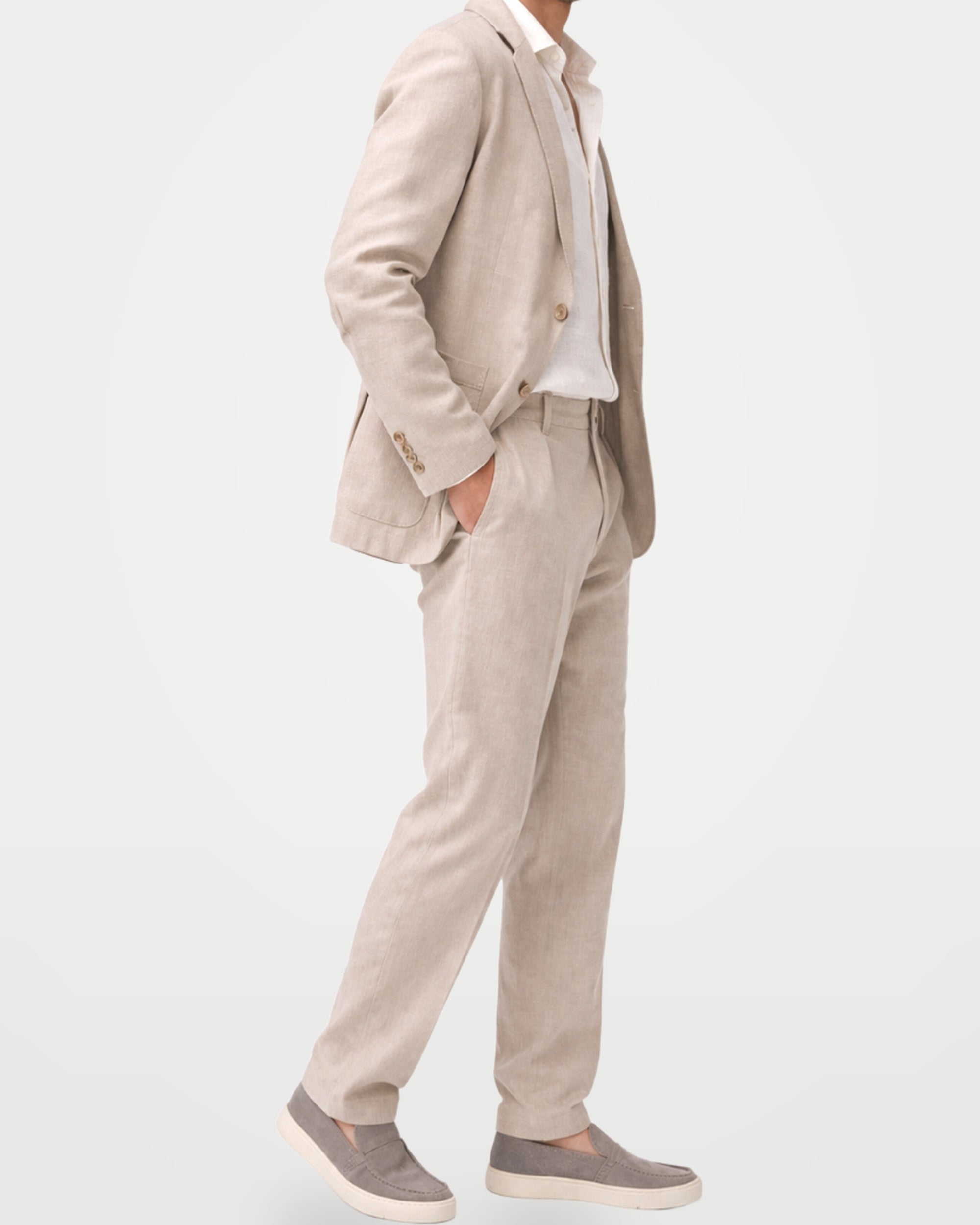 The Athletics Society | Men's Tailored Linen Trousers Lightweight - 4