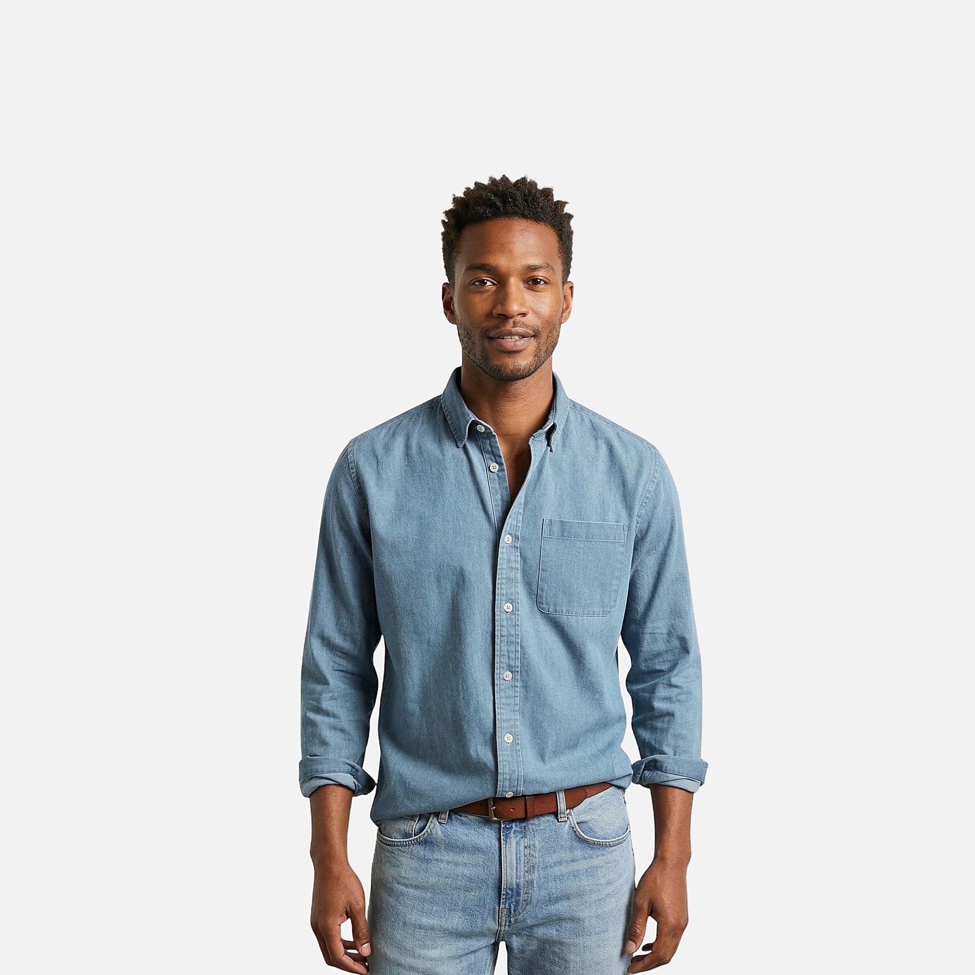 The Athletics Society | Men's Classic Button Shirt Relaxed Fit Casual Everyday Style - 10