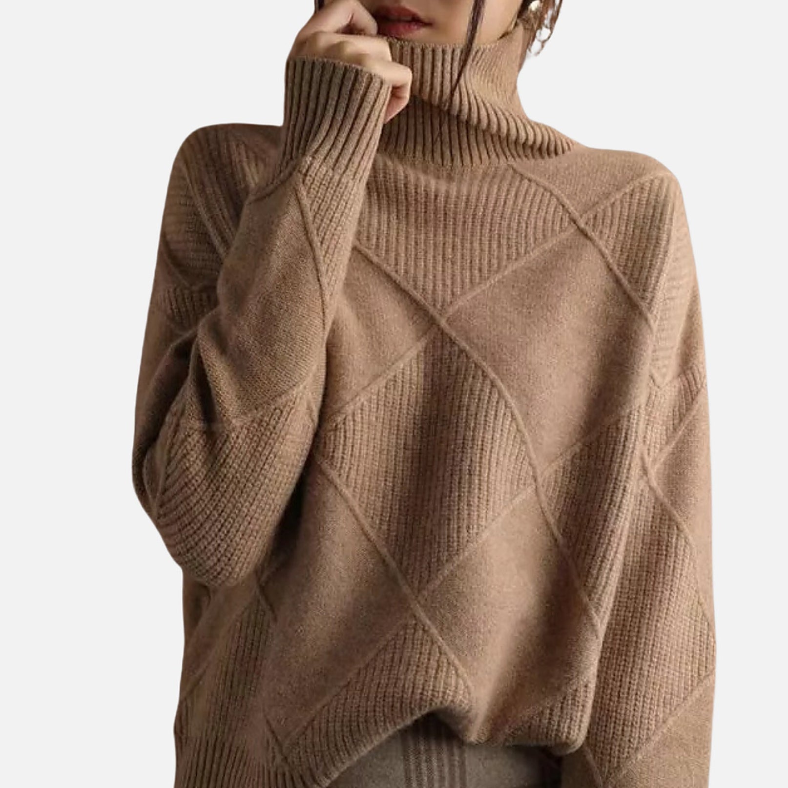 The Athletics Society | Women's Cashmere Turtleneck Sweater - 2