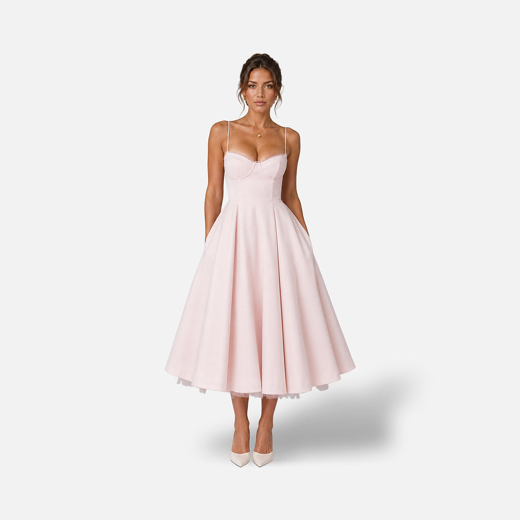The Athletics Society | Women's Corset Midi Dress - 1