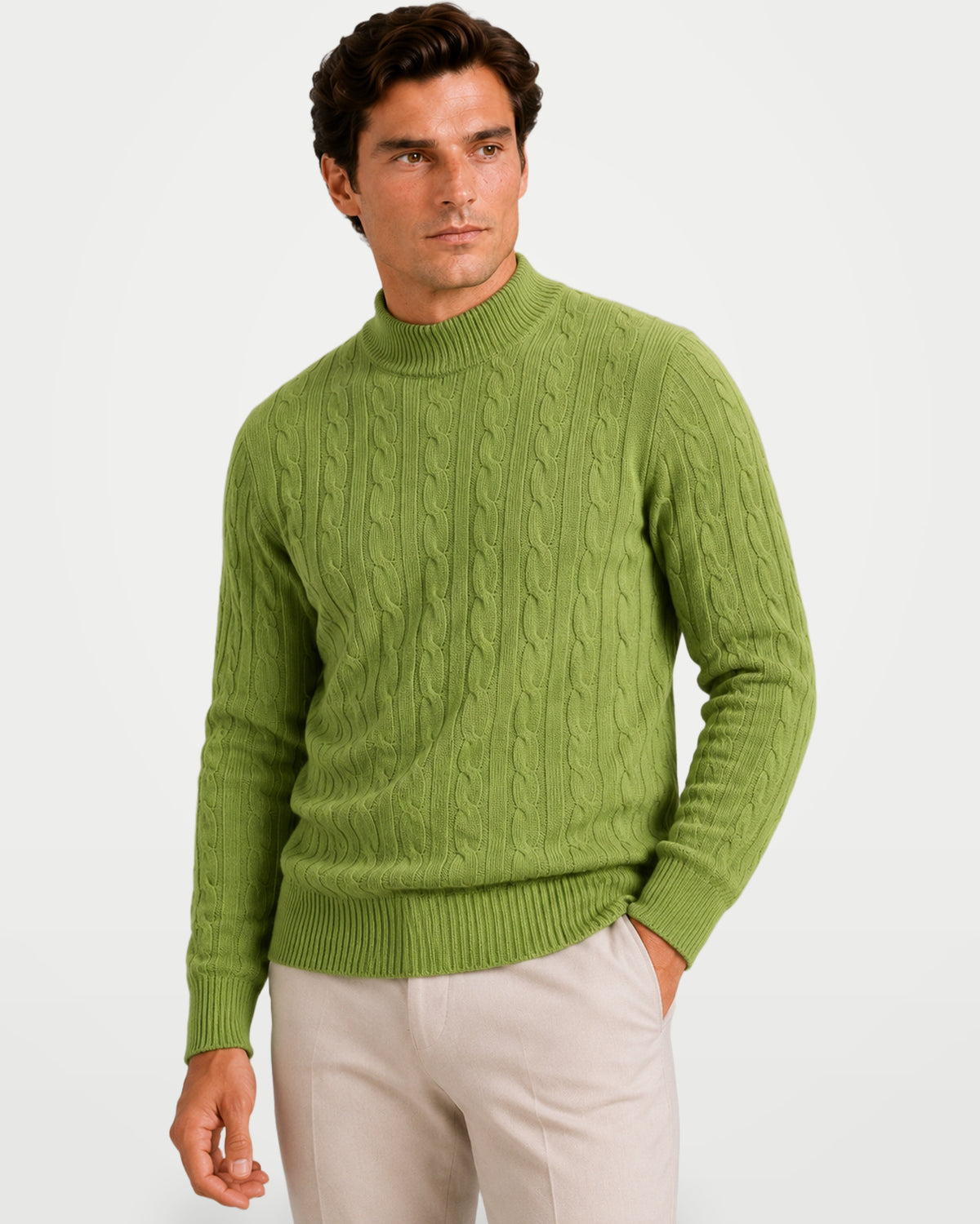 The Athletics Society | Men's Wool Cable Knit Sweater - 6