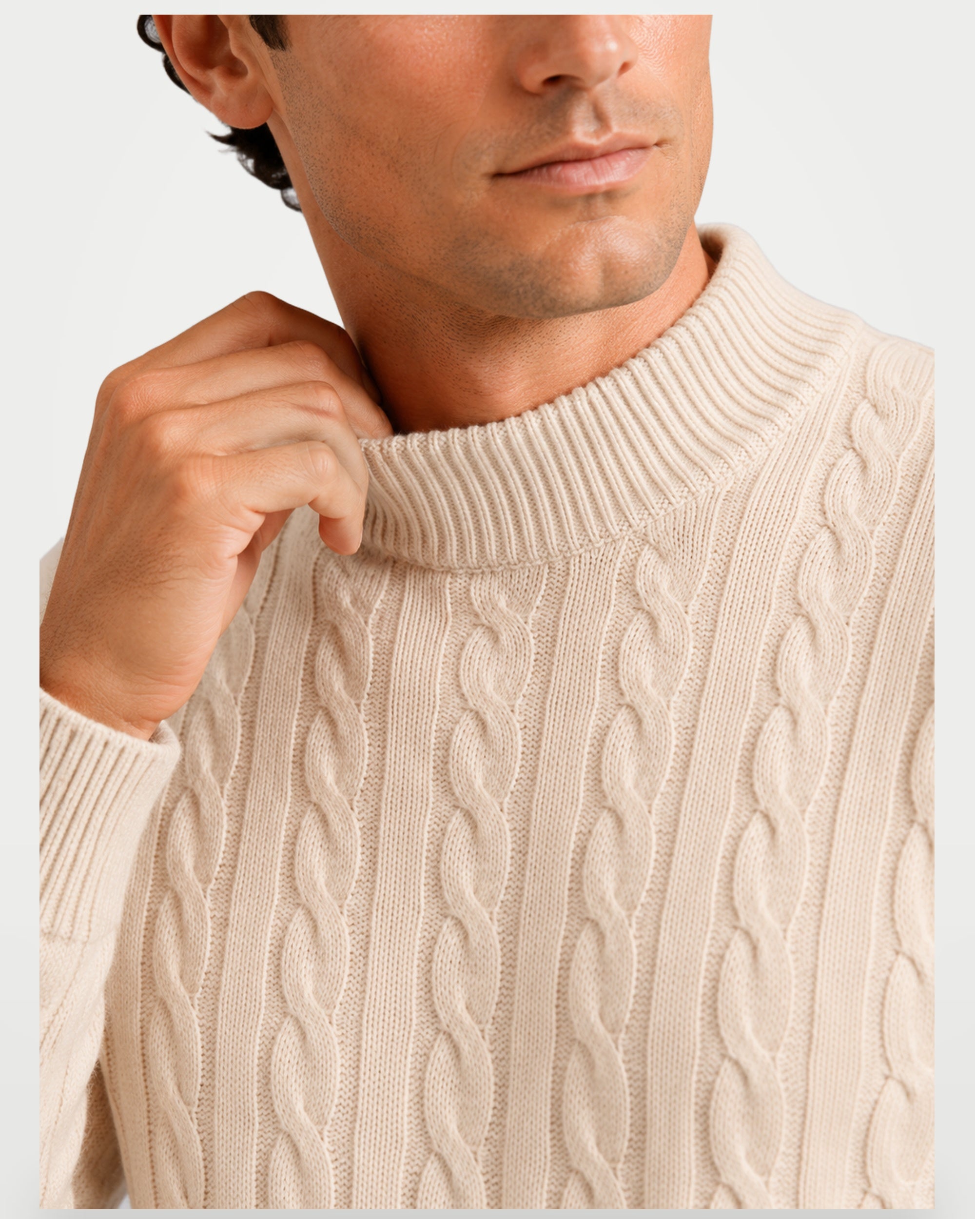 The Athletics Society | Men's Wool Cable Knit Sweater - 17