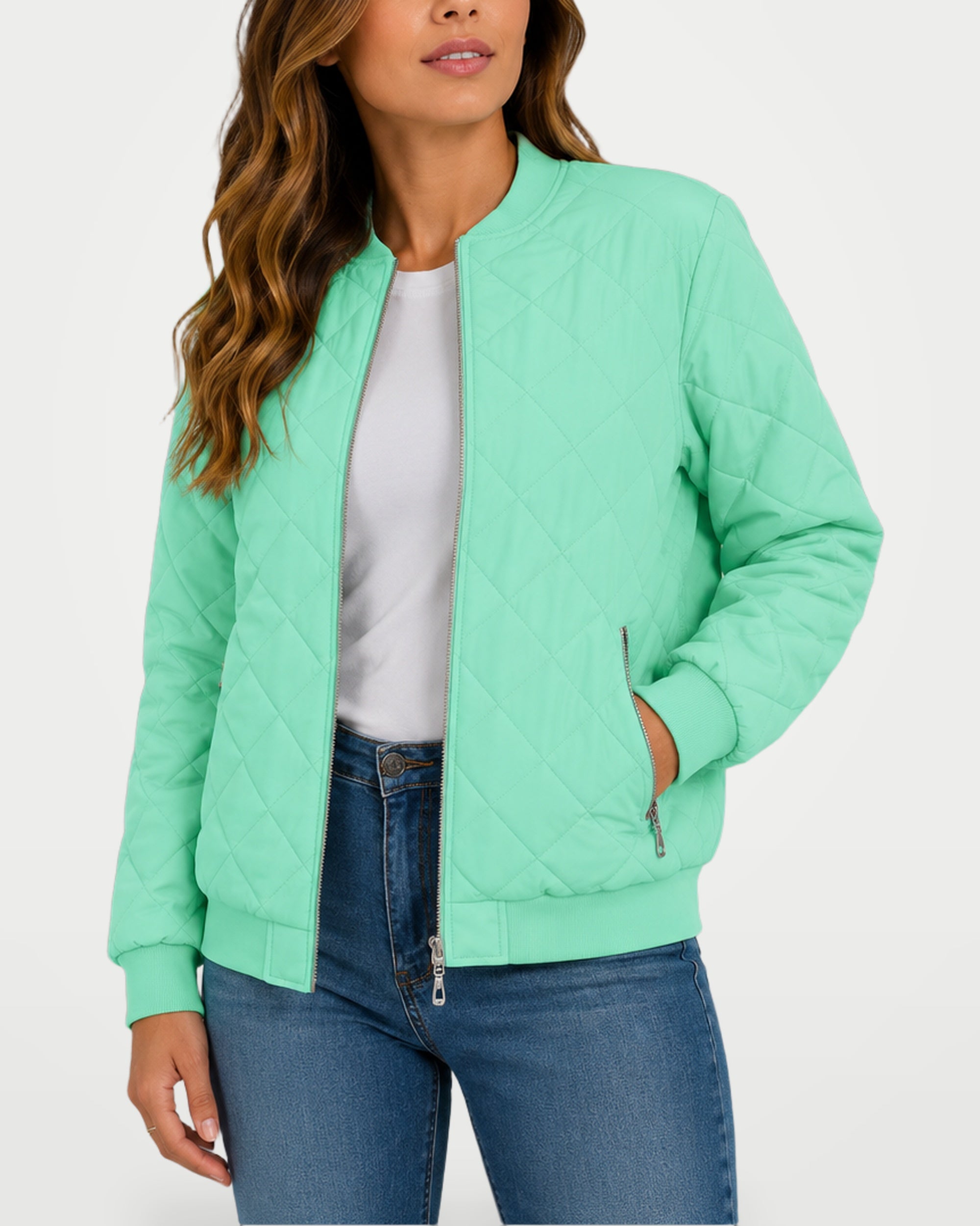 The Athletics Society | Women's Classic Quilted Bomber Jacket - 4