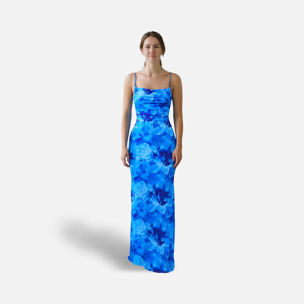 The Athletics Society | Women's Floral Bodycon Maxi Dress - 5
