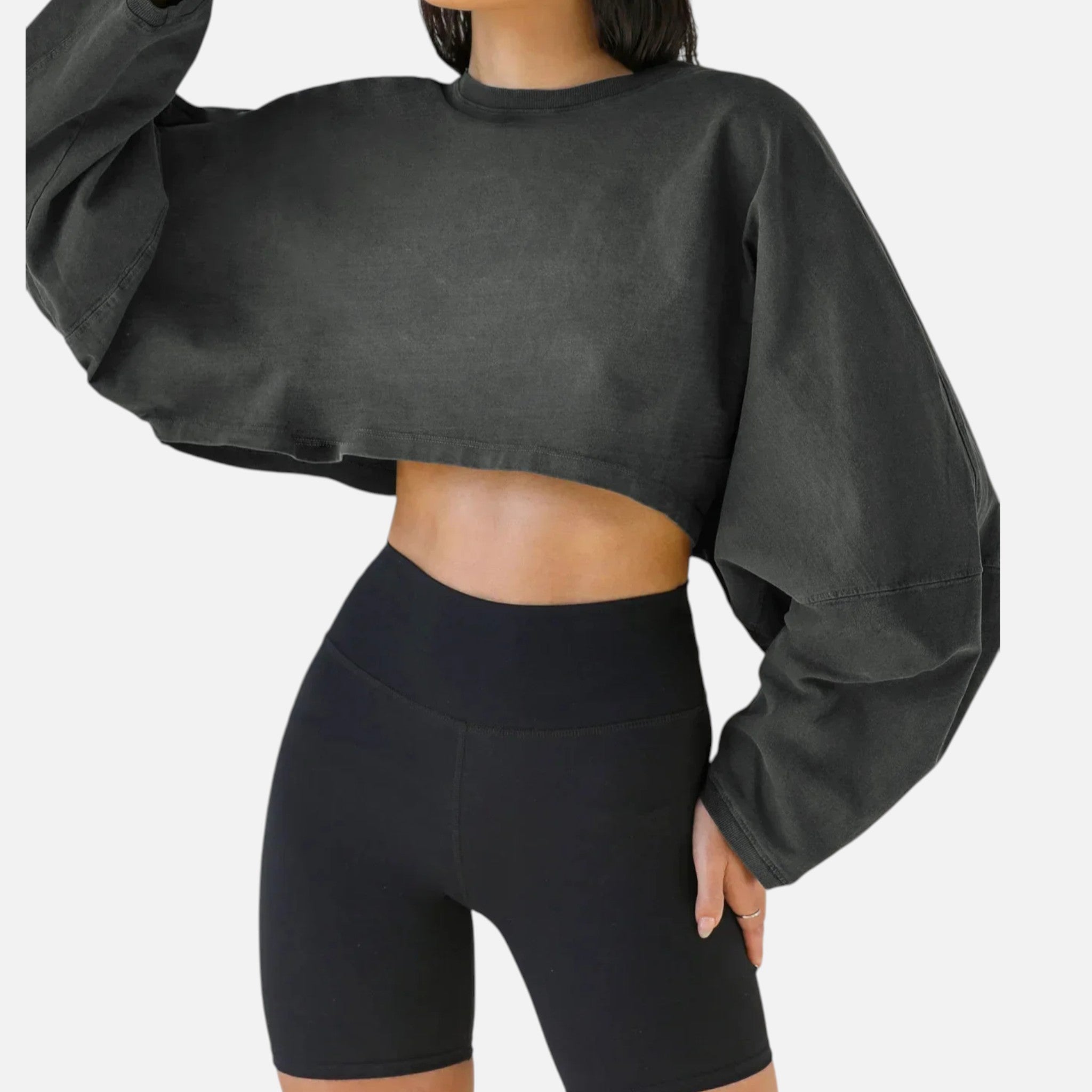 The Athletics Society | Women’s Crop Round Neck Hoodie