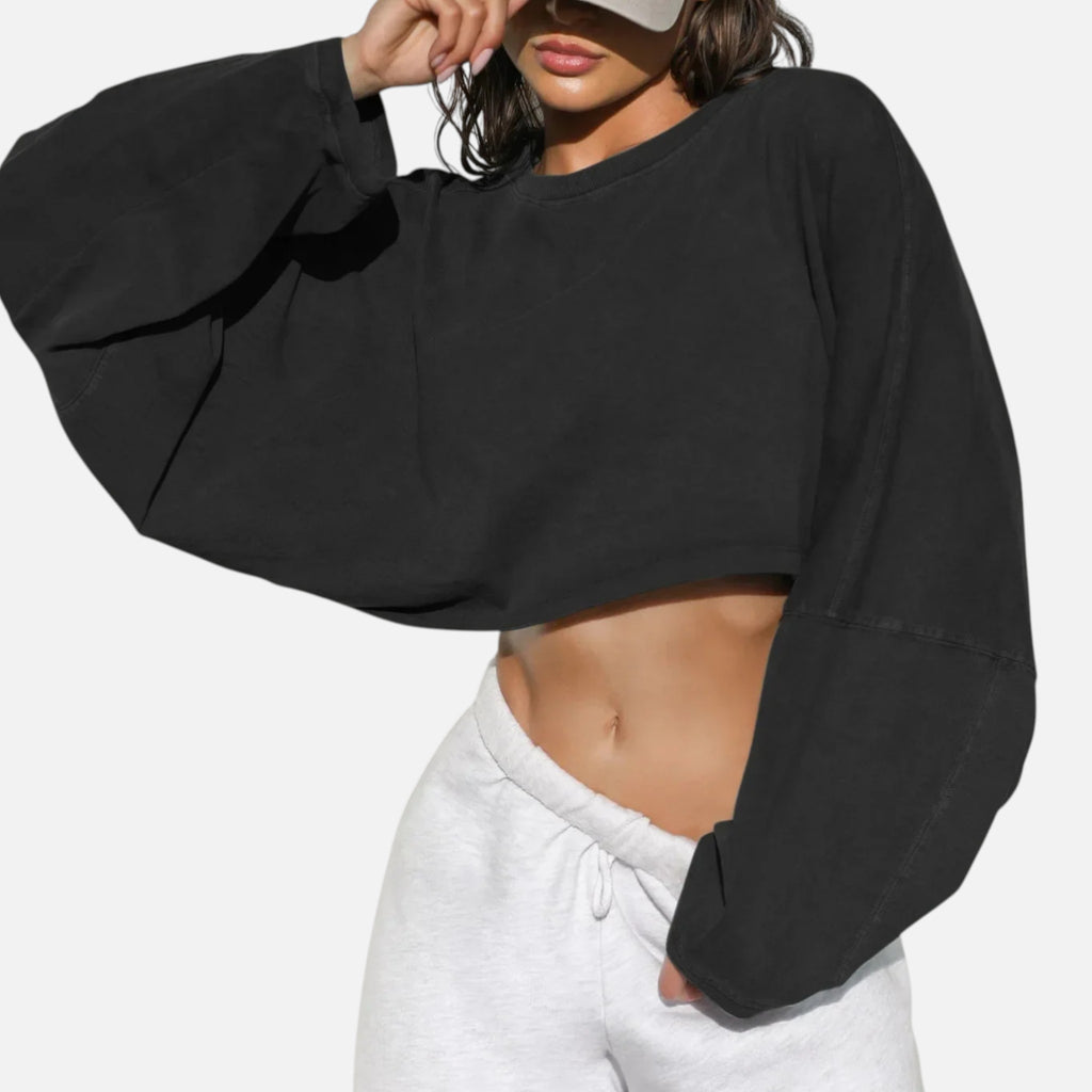 The Athletics Society | Women’s Crop Round Neck Hoodie