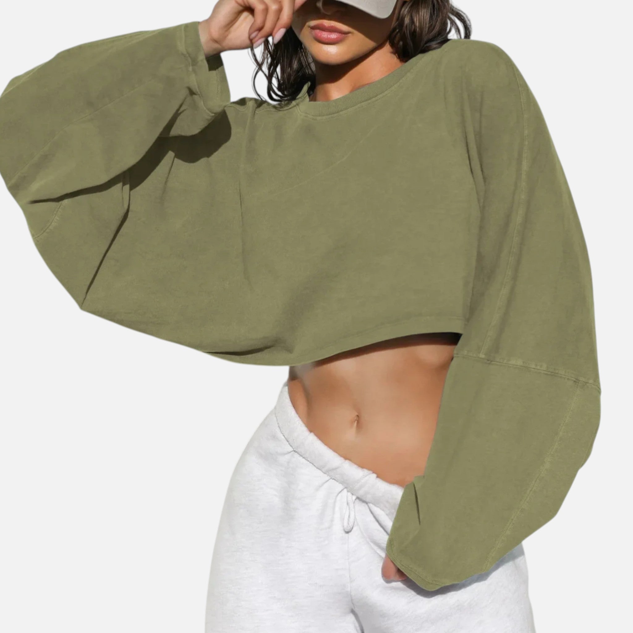 The Athletics Society | Women’s Crop Round Neck Hoodie