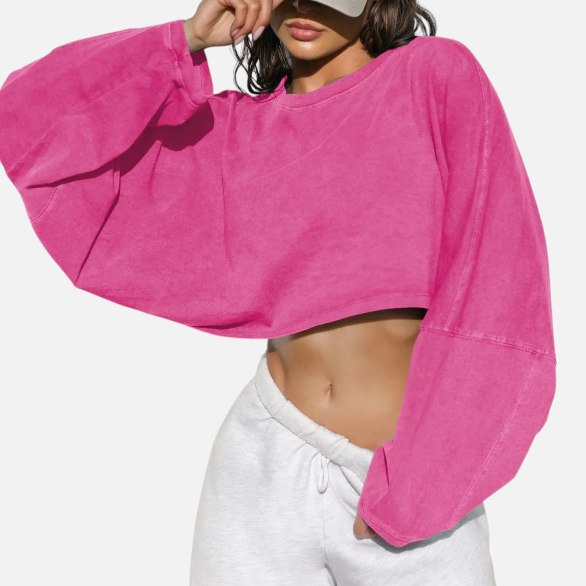 The Athletics Society | Women’s Crop Round Neck Hoodie