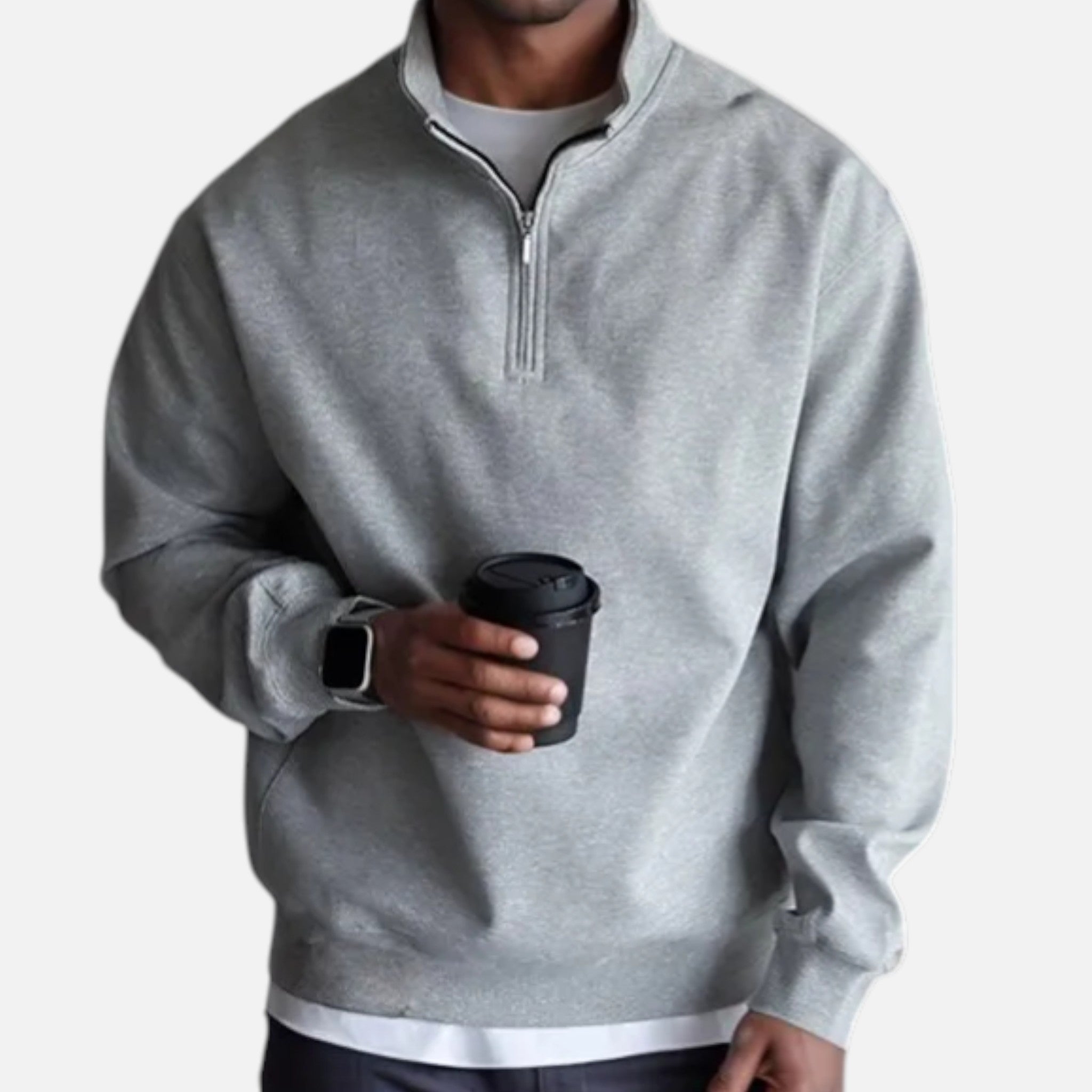 The Athletics Society | Men’s Oversized Half-Zip Sports Trousers