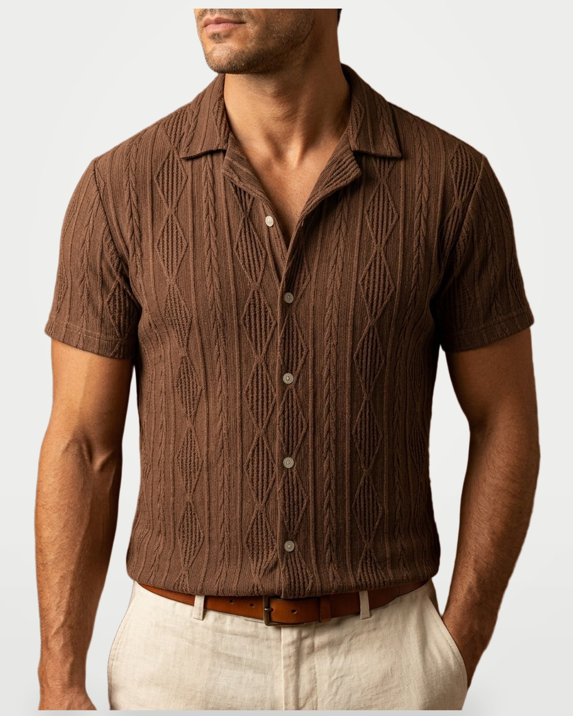 The Athletics Society | Men's Patterned Button Up Shirt - 2