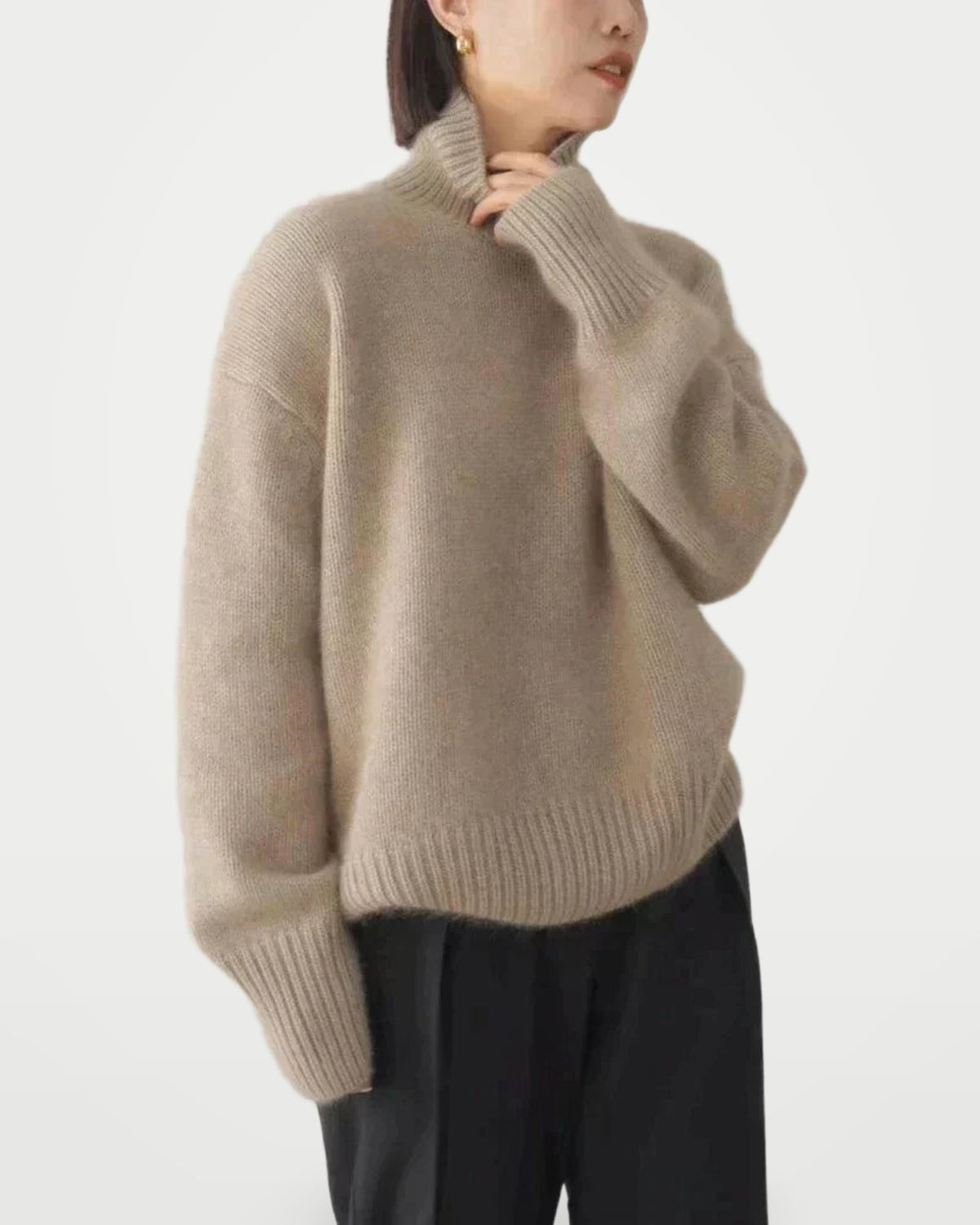 The Athletics Society | Women's Cashmere High-Collar Sweater - 5