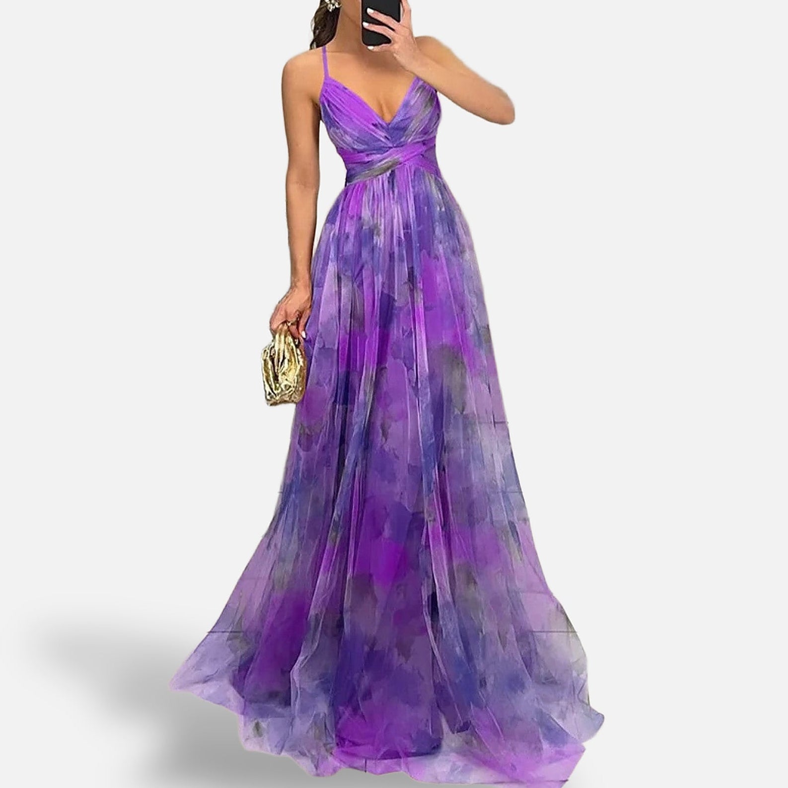The Athletics Society | Women's Floral Chiffon Maxi Dress - 5