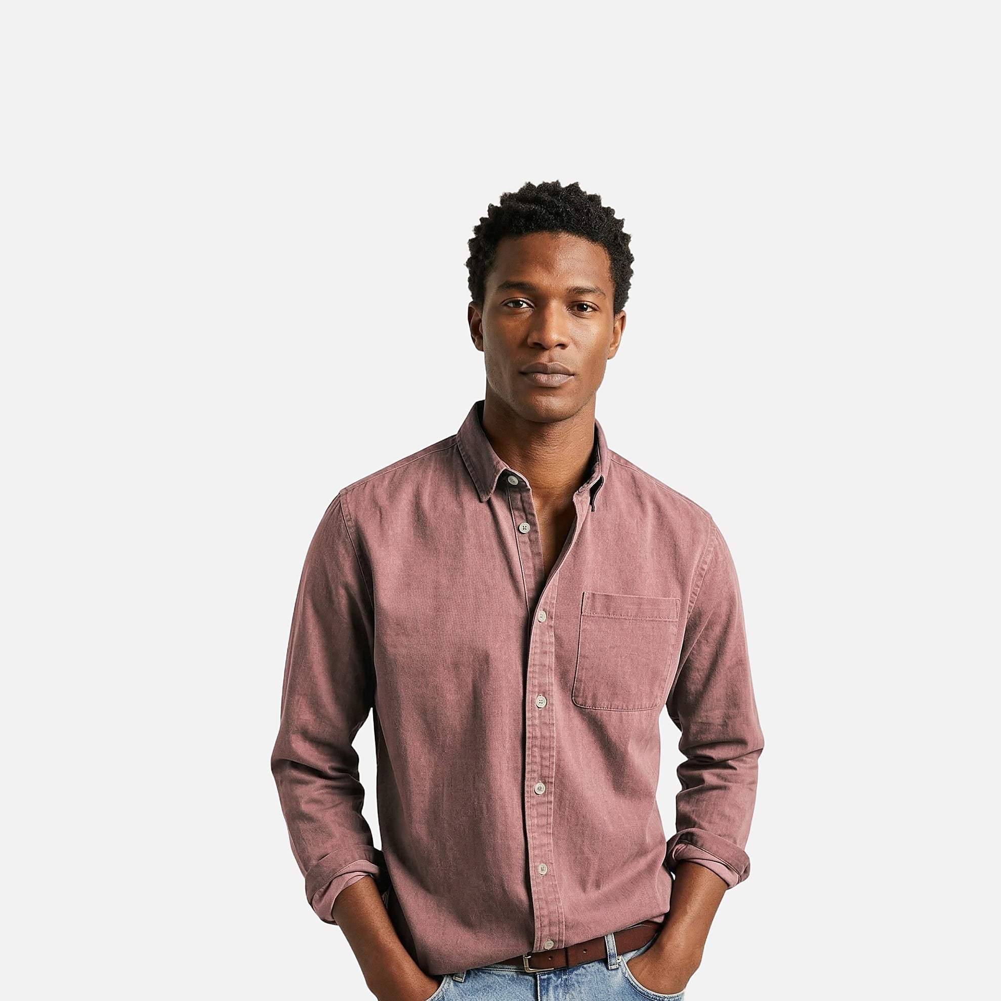 The Athletics Society | Men's Classic Button Shirt Relaxed Fit Casual Everyday Style - 9