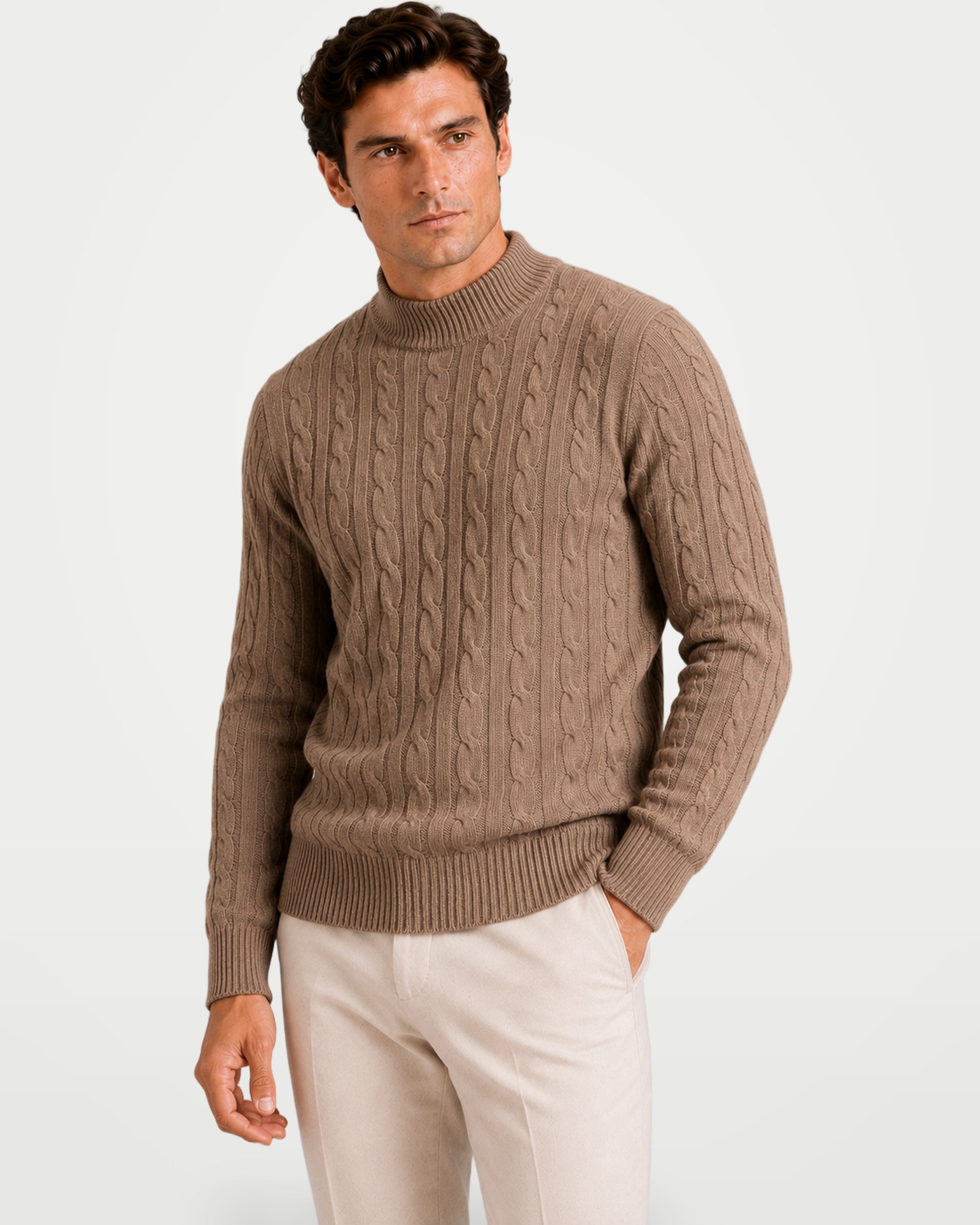 The Athletics Society | Men's Wool Cable Knit Sweater - 11