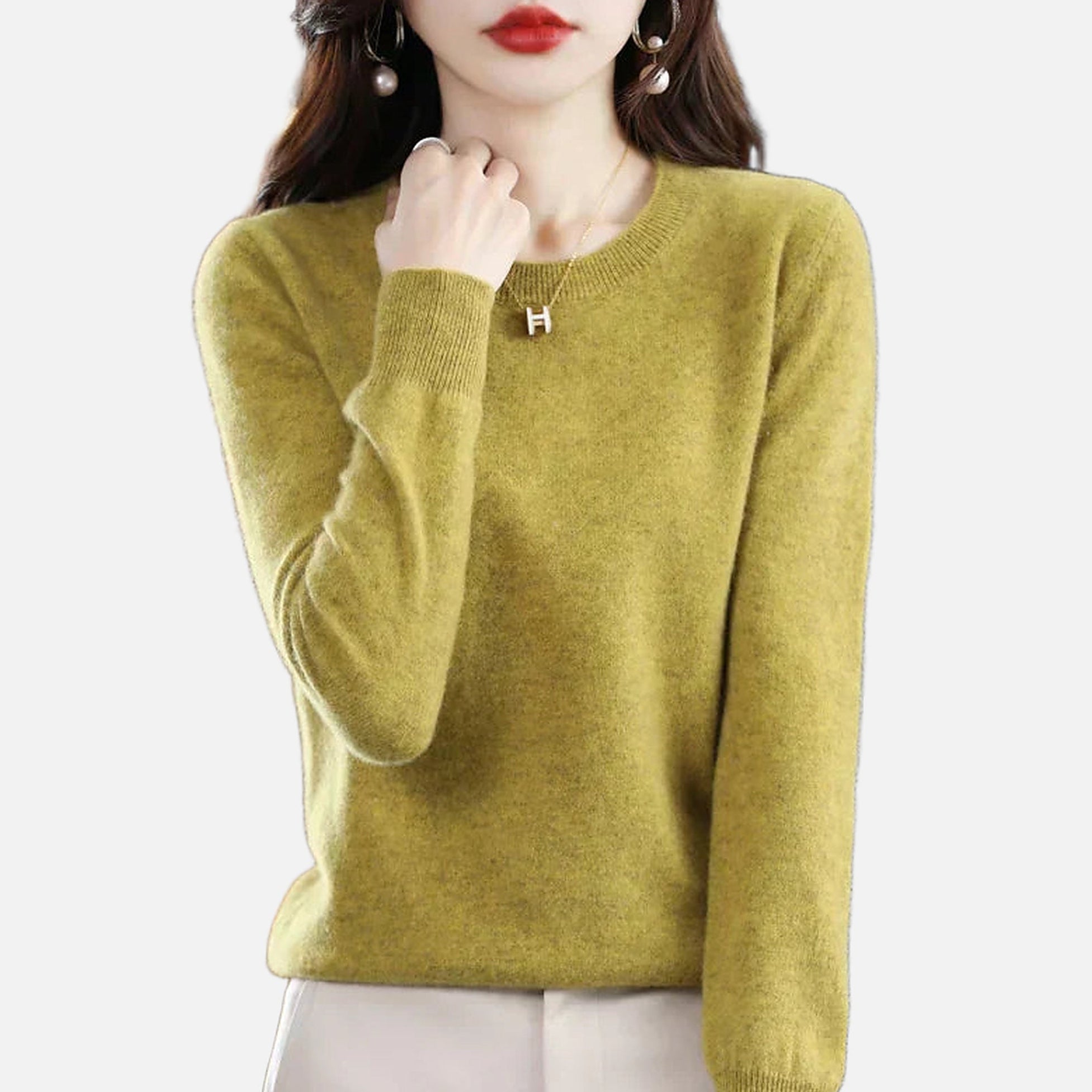 The Athletics Society | Women's Classic Cashmere Crewneck Sweater - 6