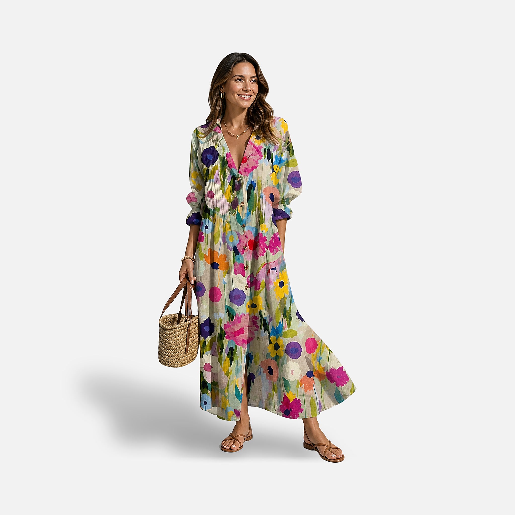 The Athletics Society | Women's Floral Flowing Maxi Dress - 2