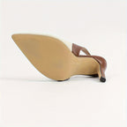The Athletics Society | Women's Contrast Pointed Slingback Heels - 4