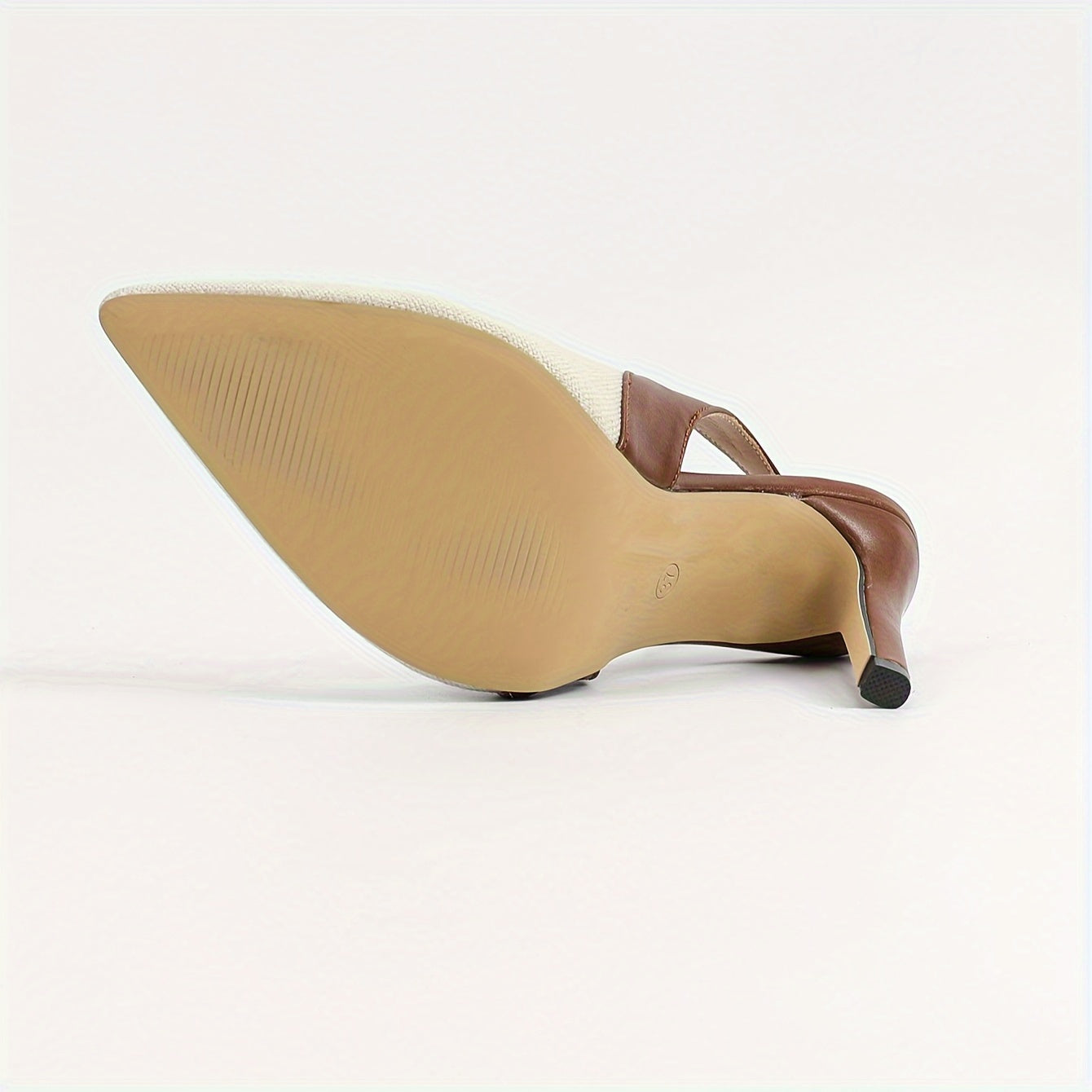 The Athletics Society | Women's Contrast Pointed Slingback Heels - 4