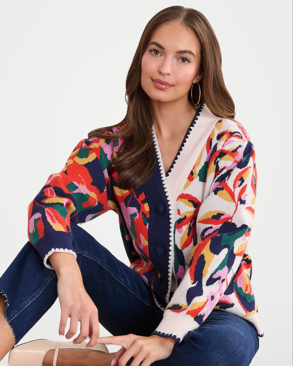 The Athletics Society | Women's Oversized Floral Cardigan - 6