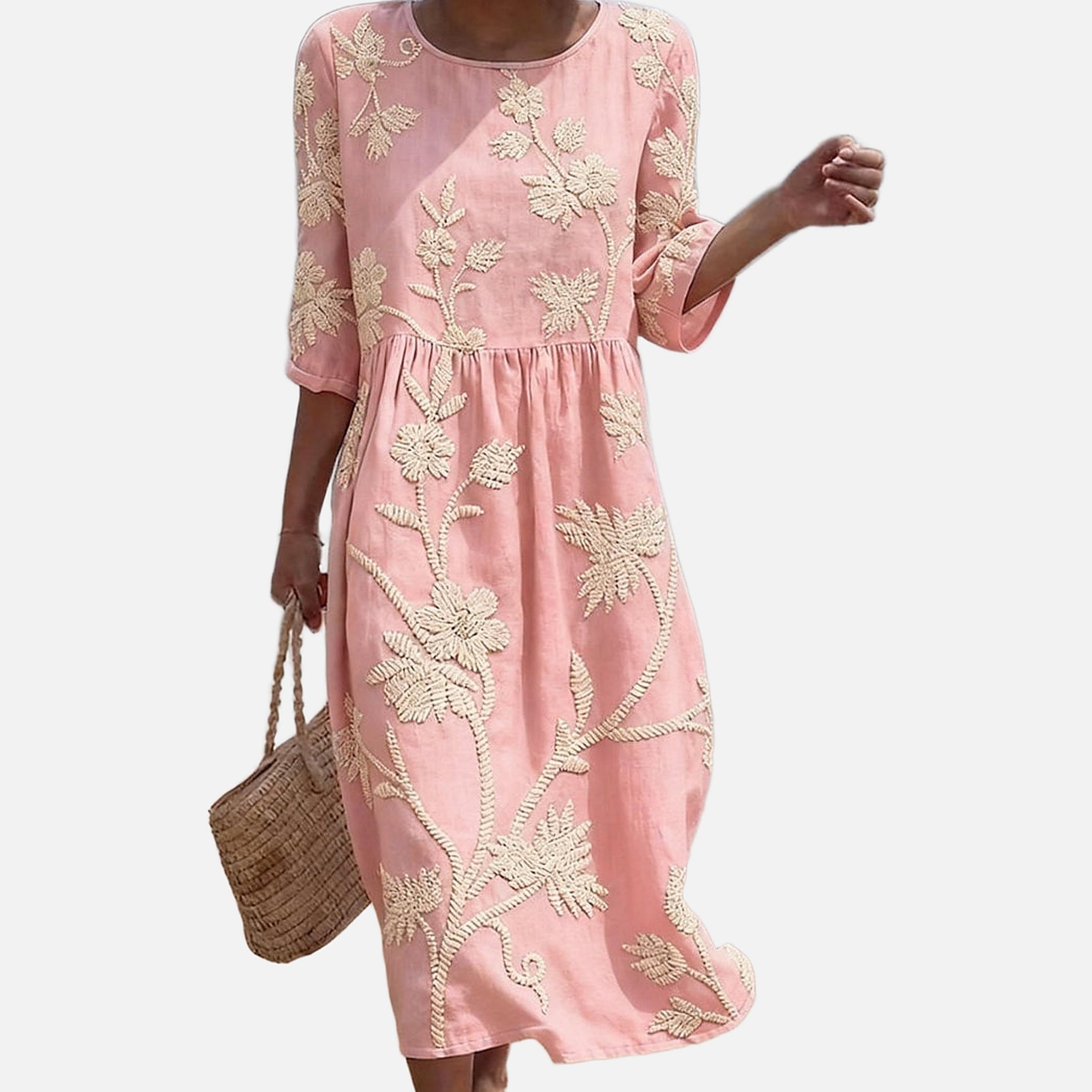 The Athletics Society | Women's Floral Embroidered Midi Dress - 3