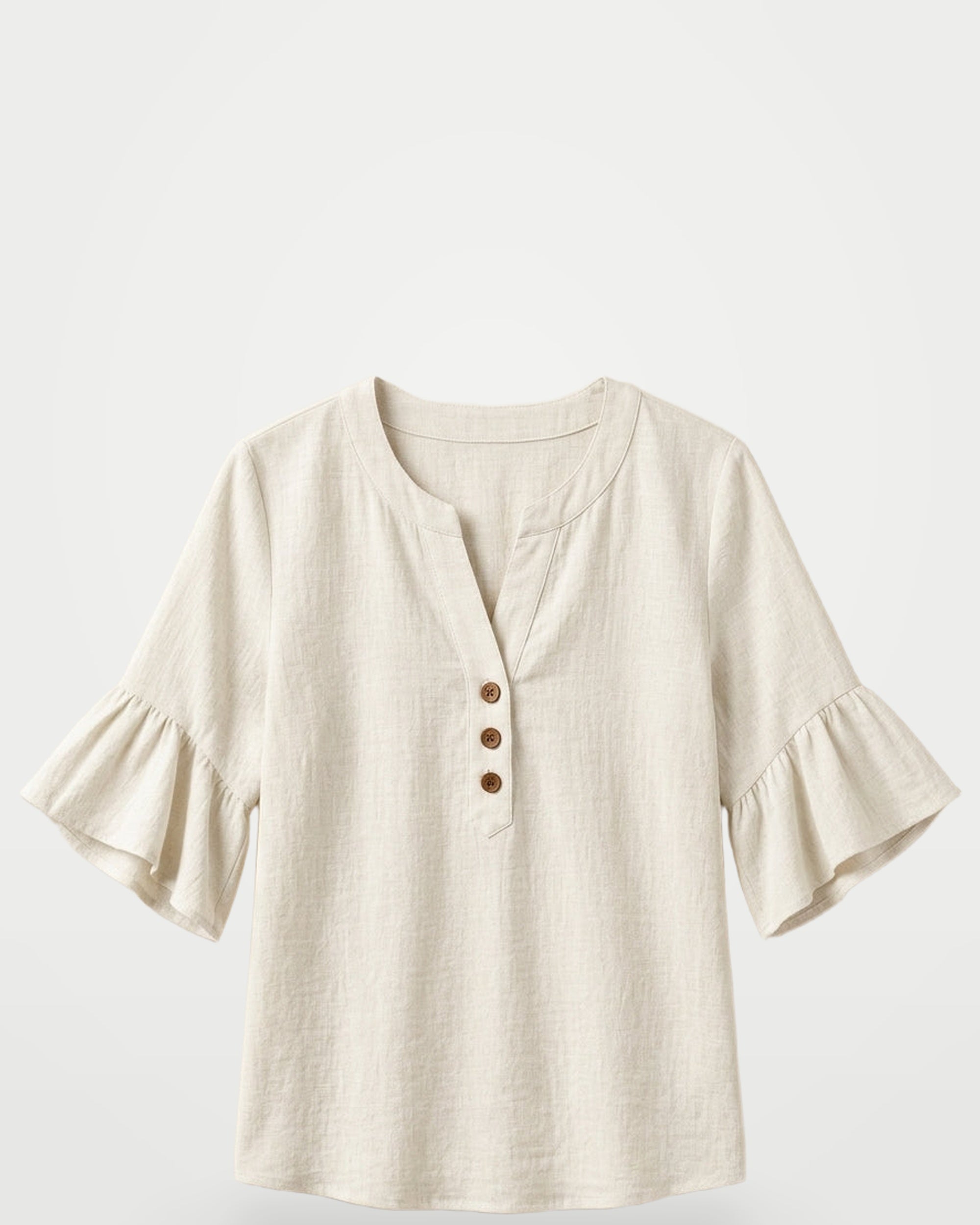 The Athletics Society | Women's Relaxed Ruffle Sleeve Blouse - 7