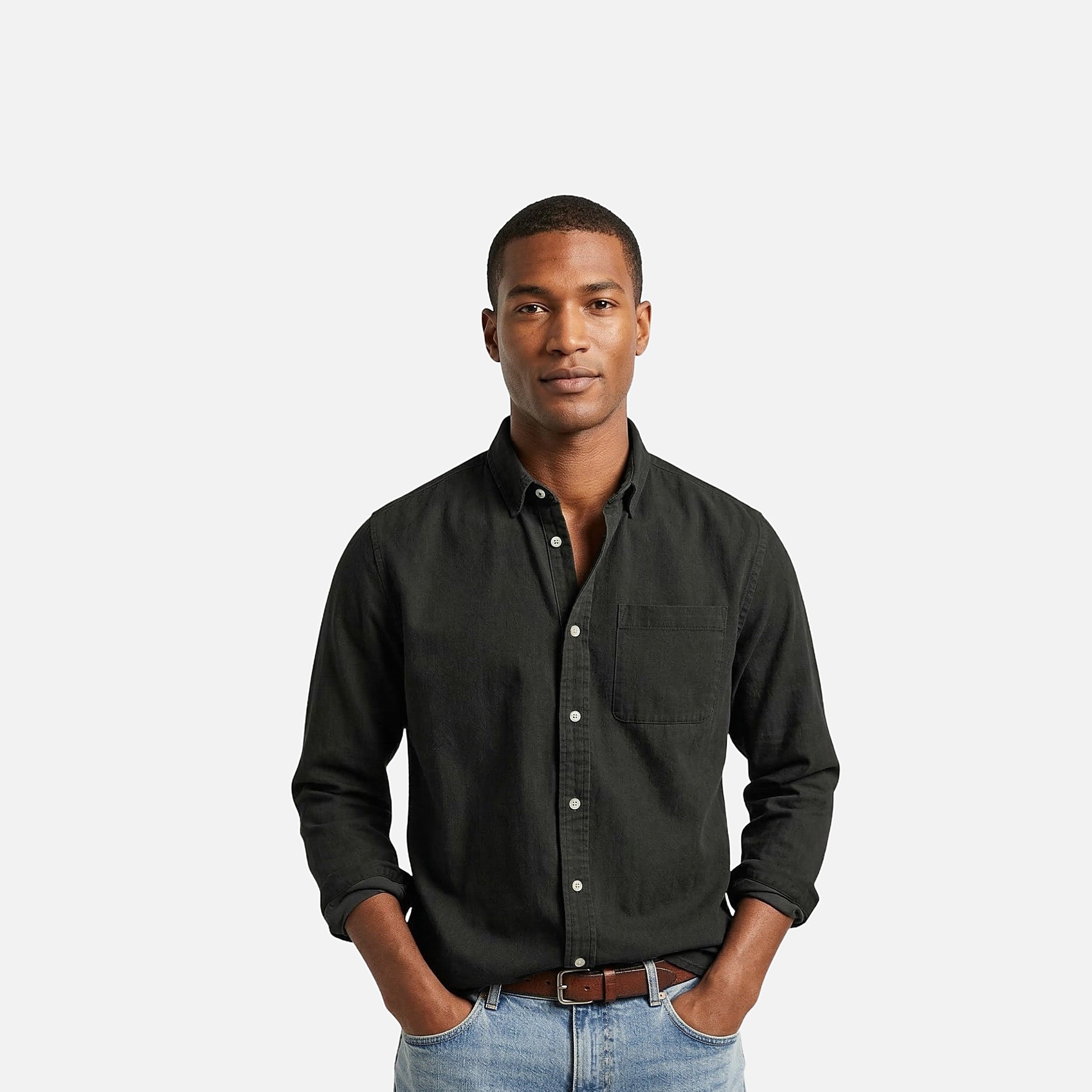 The Athletics Society | Men's Classic Button Shirt Relaxed Fit Casual Everyday Style - 5