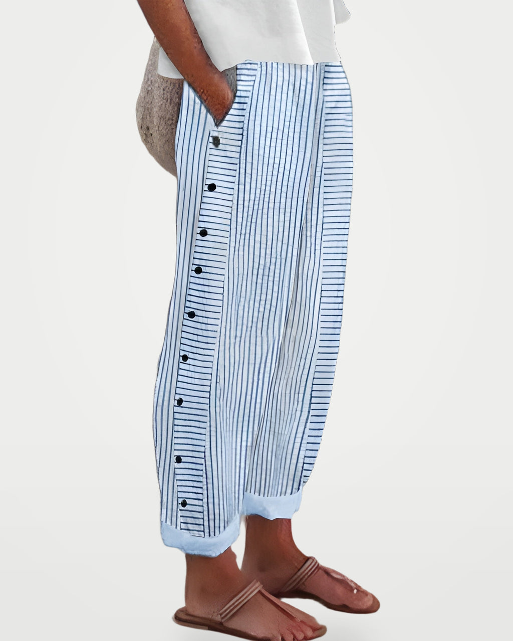 The Athletics Society | Women's Relaxed Stripe Trousers - 10
