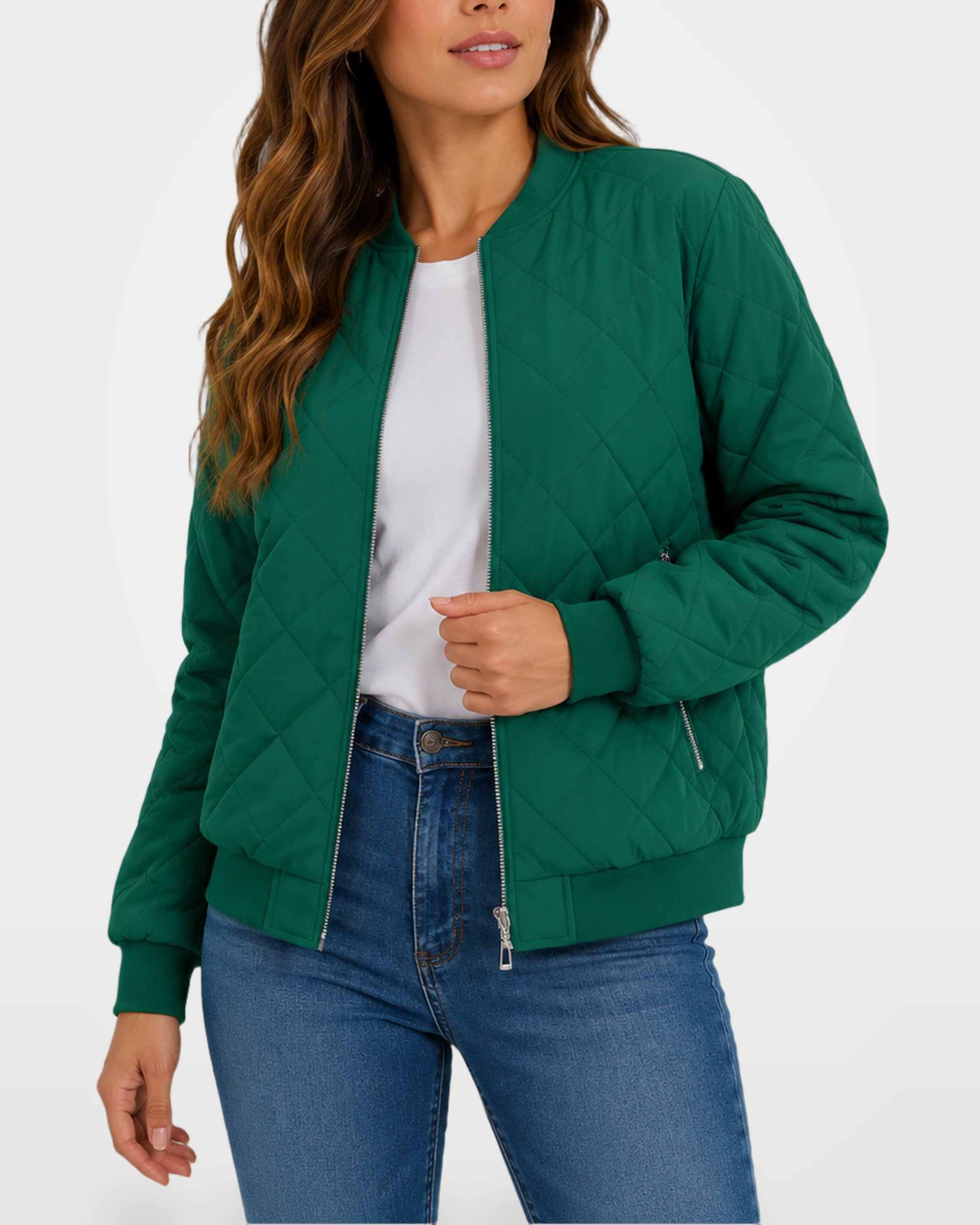 The Athletics Society | Women's Classic Quilted Bomber Jacket - 5