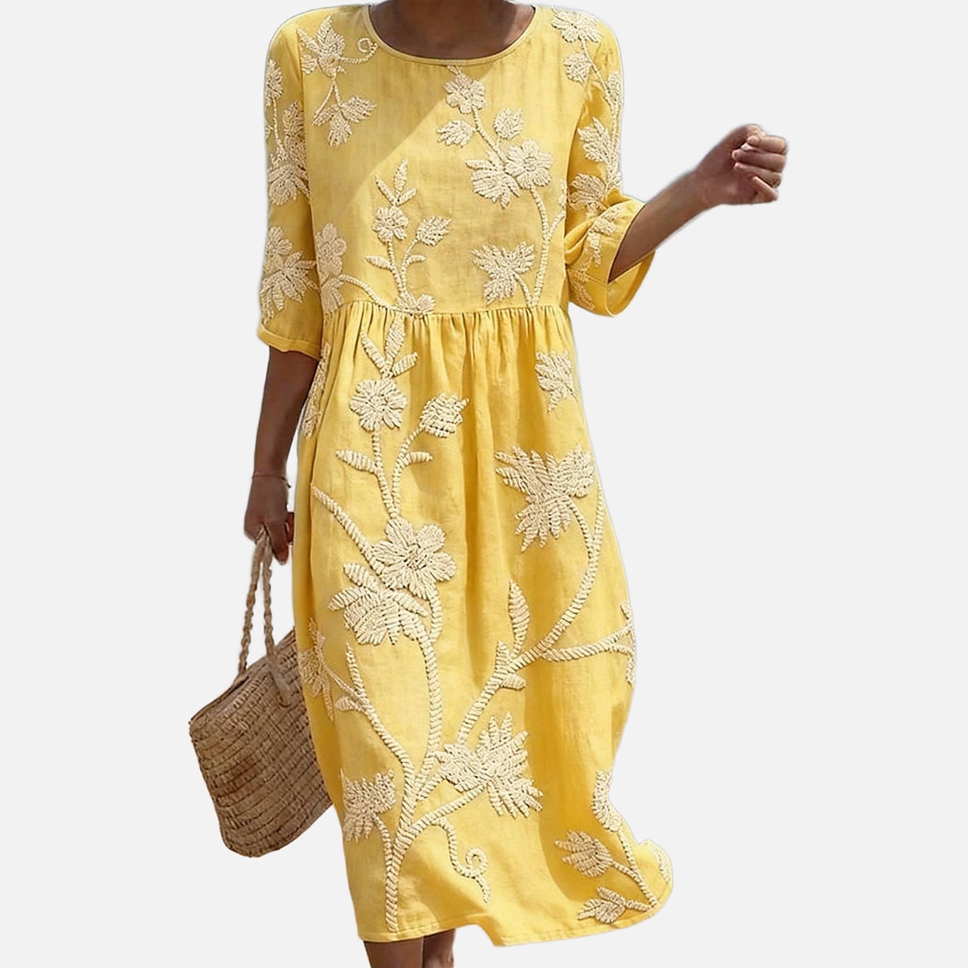 The Athletics Society | Women's Floral Embroidered Midi Dress - 5