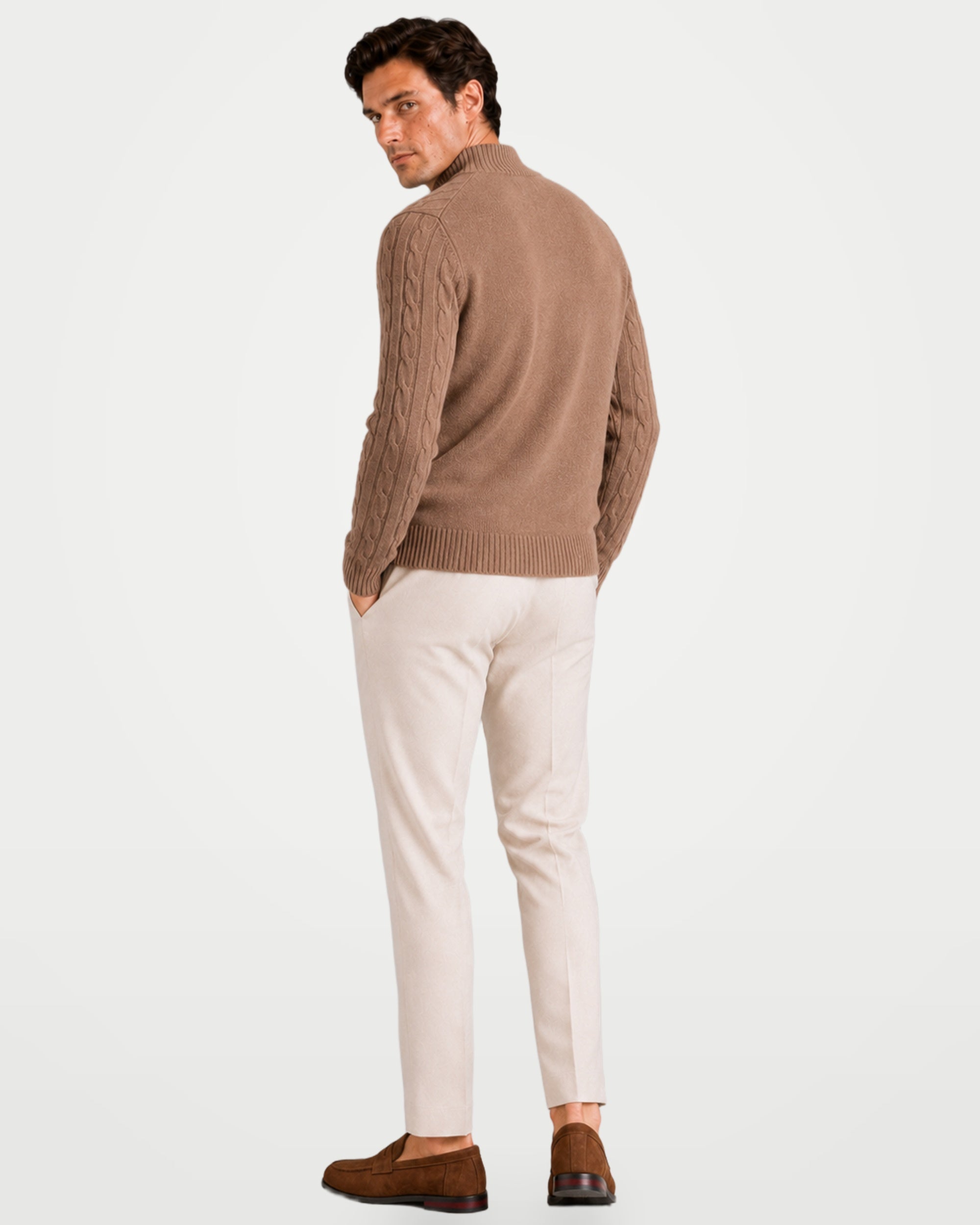 The Athletics Society | Men's Wool Cable Knit Sweater - 14