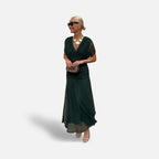 The Athletics Society | Women's Elegant V-Neck Maxi Dress - 1