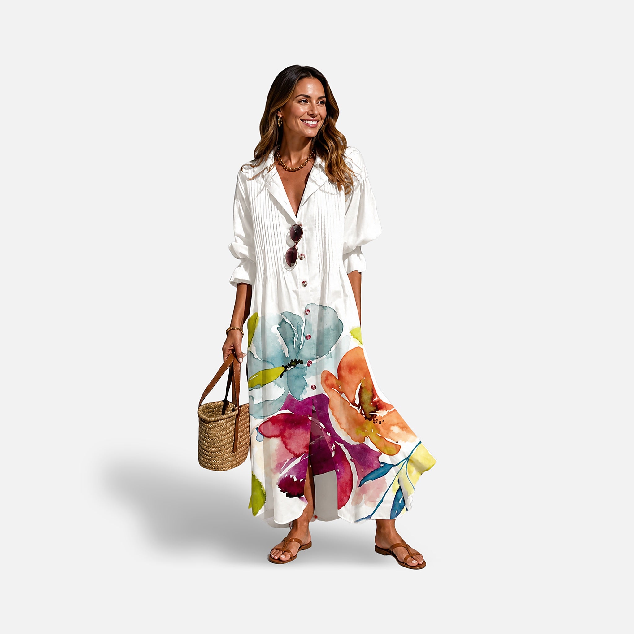 The Athletics Society | Women's Floral Flowing Maxi Dress - 7