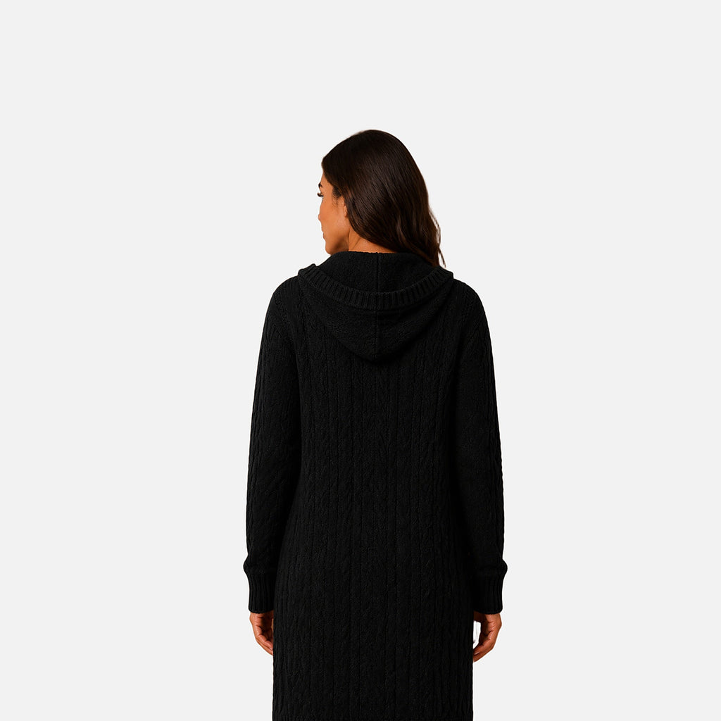 The Athletics Society | Women's Hooded Cable Knit Cardigan - 2
