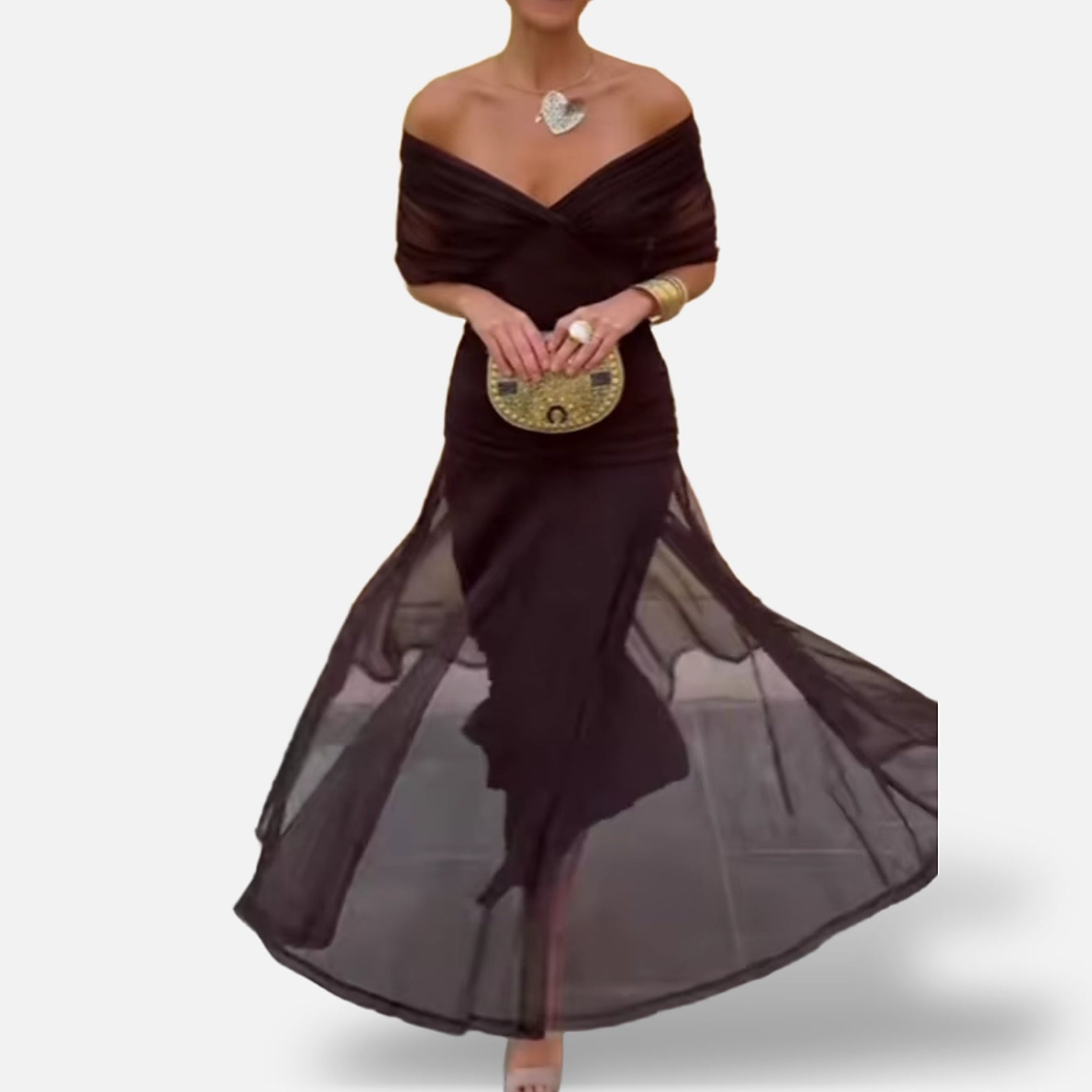 The Athletics Society | Women's Elegant V-Neck Maxi Dress - 12