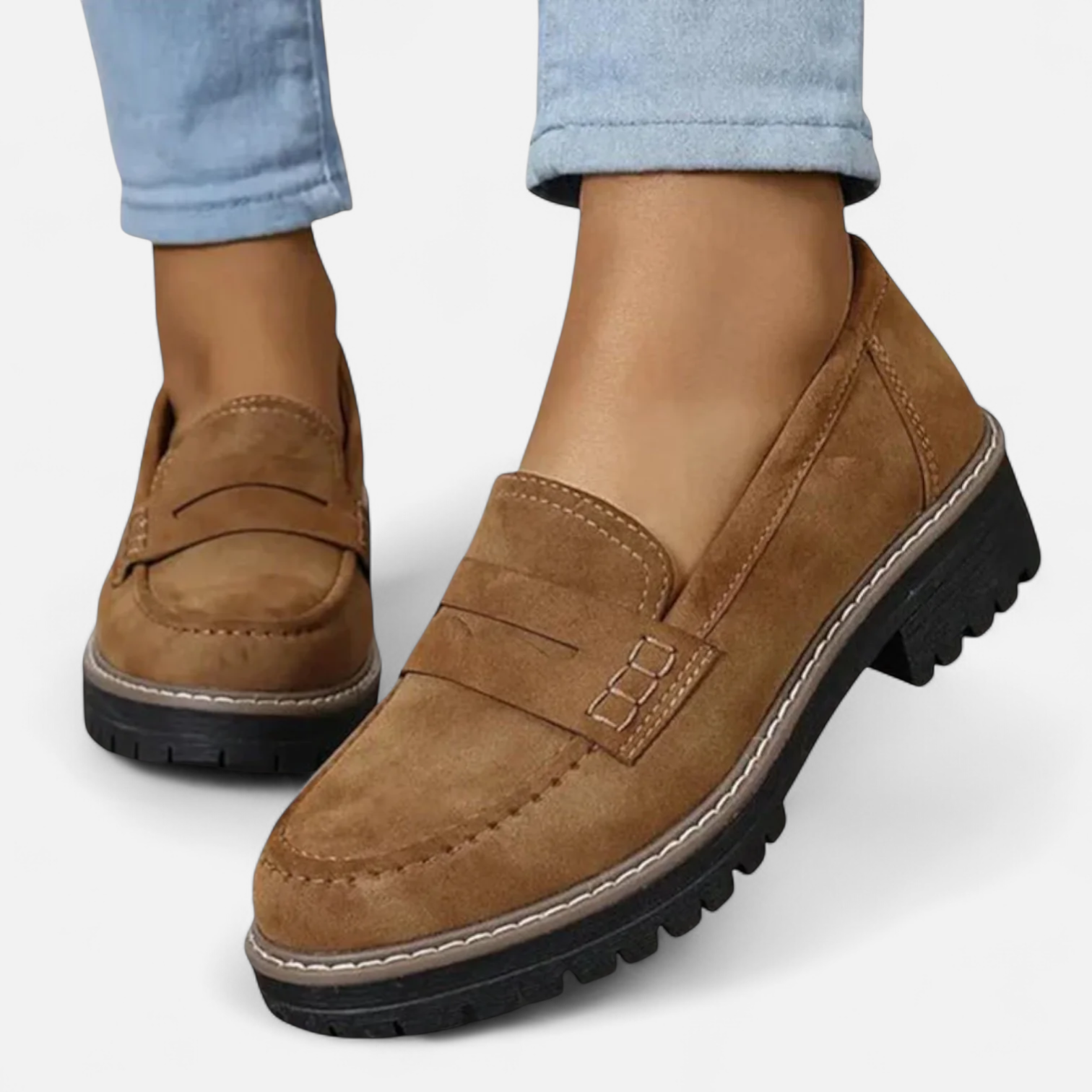 The Athletics Society | Women's Leather Orthopedic Loafers - 8