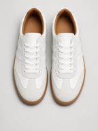 The Athletics Society | Men's White Retro Lace Up Sneakers