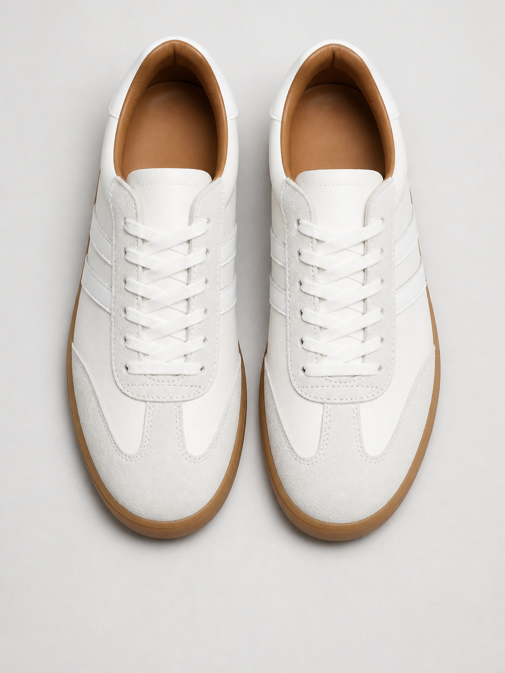 The Athletics Society | Men's White Retro Lace Up Sneakers