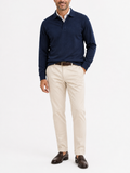 The Athletics Society | Men's Navy Long Sleeve Polo Sweater