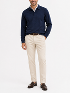 The Athletics Society | Men's Navy Long Sleeve Polo Sweater