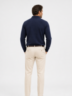 The Athletics Society | Men's Navy Long Sleeve Polo Sweater