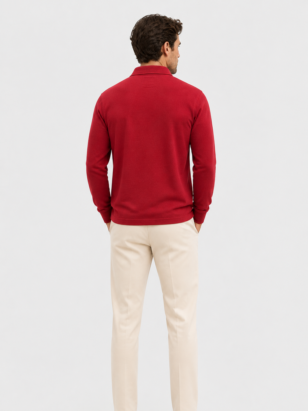 The Athletics Society | Men's Navy Long Sleeve Polo Sweater