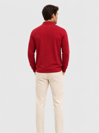 The Athletics Society | Men's Navy Long Sleeve Polo Sweater