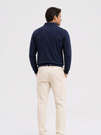 The Athletics Society | Men's Navy Long Sleeve Polo Sweater