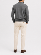 The Athletics Society | Men's Navy Long Sleeve Polo Sweater