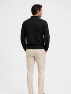 The Athletics Society | Men's Navy Long Sleeve Polo Sweater