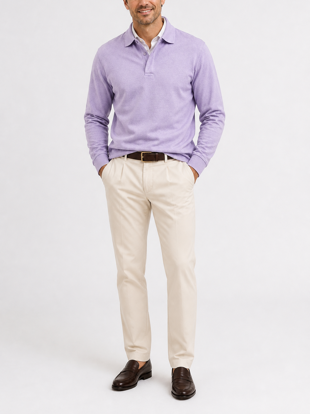 The Athletics Society | Men's Navy Long Sleeve Polo Sweater
