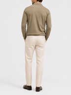 The Athletics Society | Men's Navy Long Sleeve Polo Sweater