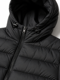 The Athletics Society | Mens Black Lightweight Hooded Quilted Puffer Jacket